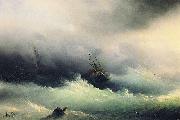 Ivan Aivazovsky Ships in a Storm oil painting artist